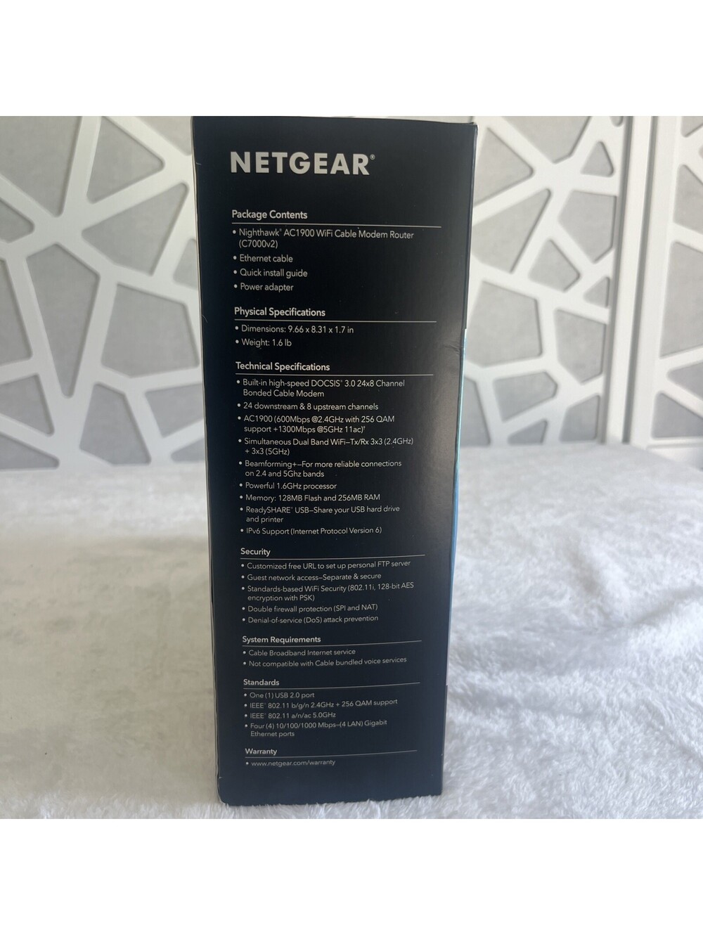 FAST High Speed NETGEAR Nighthawk AC1900 WiFi Cable Modem Router C7000 - Picture 4 of 9